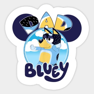 Bluey and Bingo Family Birthday Father Sticker